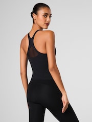 Schwarz - SPANX Active Tanktop mit V-Ausschnitt und integriertem BH - Bild 3 von 8