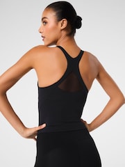 Schwarz - SPANX Active Tanktop mit V-Ausschnitt und integriertem BH - Bild 7 von 8