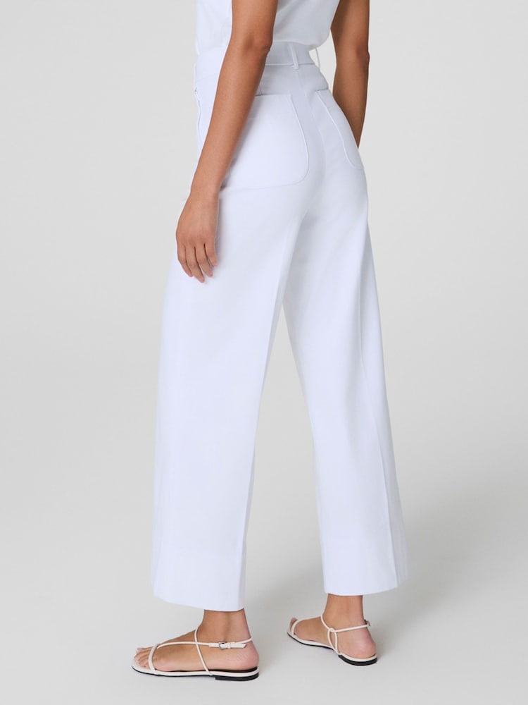 SPANXsupersmooth™ Stretch Twill Cropped Wide Leg Pants - Image 2 of 7