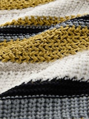 Jaune ocre - Pull ras du cou décontracté à rayures Stitchy - Image 7 de 7