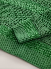 Vert - Pull ras du cou décontracté à rayures Stitchy - Image 7 de 8