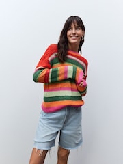 Multi Lumineux - Pull ras du cou décontracté à rayures Stitchy - Image 2 de 8