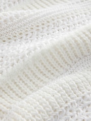 Blanc - Pull ras du cou décontracté à rayures Stitchy - Image 5 de 6