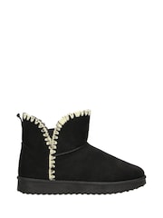 Novo Black Standard Fit Lainey Stitch Ankle Boots - Image 1 of 3