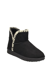 Novo Black Standard Fit Lainey Stitch Ankle Boots - Image 2 of 3