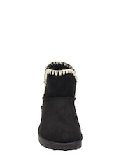 Novo Black Standard Fit Lainey Stitch Ankle Boots - Image 3 of 3