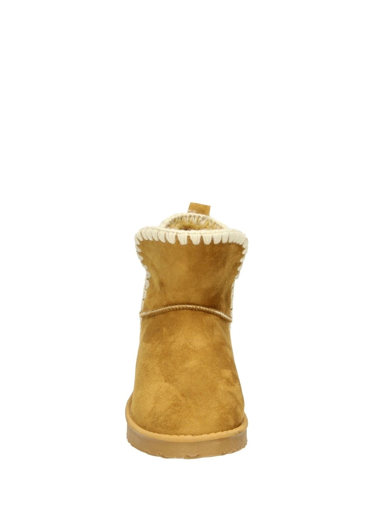 Novo Brown Standard Fit Lainey Stitch Ankle Boots - Image 3 of 3