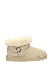 Novo Natural Standard Fit Lark Faux Fur Buckle Ankle Boots - Image 1 of 3