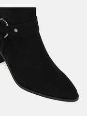 Novo Black Standard Fit Giselle Block Heel Harness Ankle Boots - Image 6 of 6