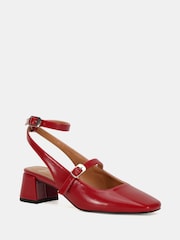 Novo Red Standard Fit Hazel Low Block Heel Ankle Strap Mary Jane Shoes - Image 3 of 6