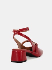 Novo Red Standard Fit Hazel Low Block Heel Ankle Strap Mary Jane Shoes - Image 4 of 6