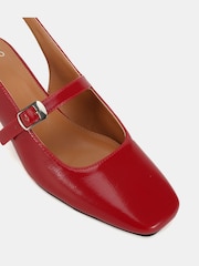 Novo Red Standard Fit Hazel Low Block Heel Ankle Strap Mary Jane Shoes - Image 6 of 6