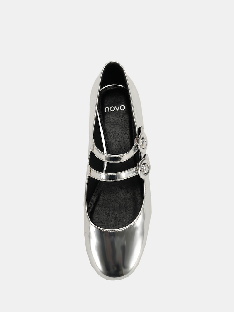 Novo Heidi Low Block Mary Jane Pantofi cu talpa plată Pantofi - Image 5 of 6