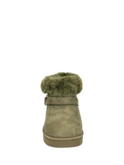 Novo Green Standard Fit Lark Faux Fur Buckle Ankle Boots - Image 3 of 3