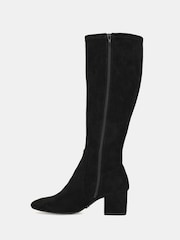 Novo Black Gemma Low Block Heel Knee Boots - Image 3 of 6