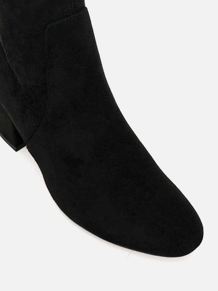 Novo Black Gemma Low Block Heel Knee Boots - Image 6 of 6
