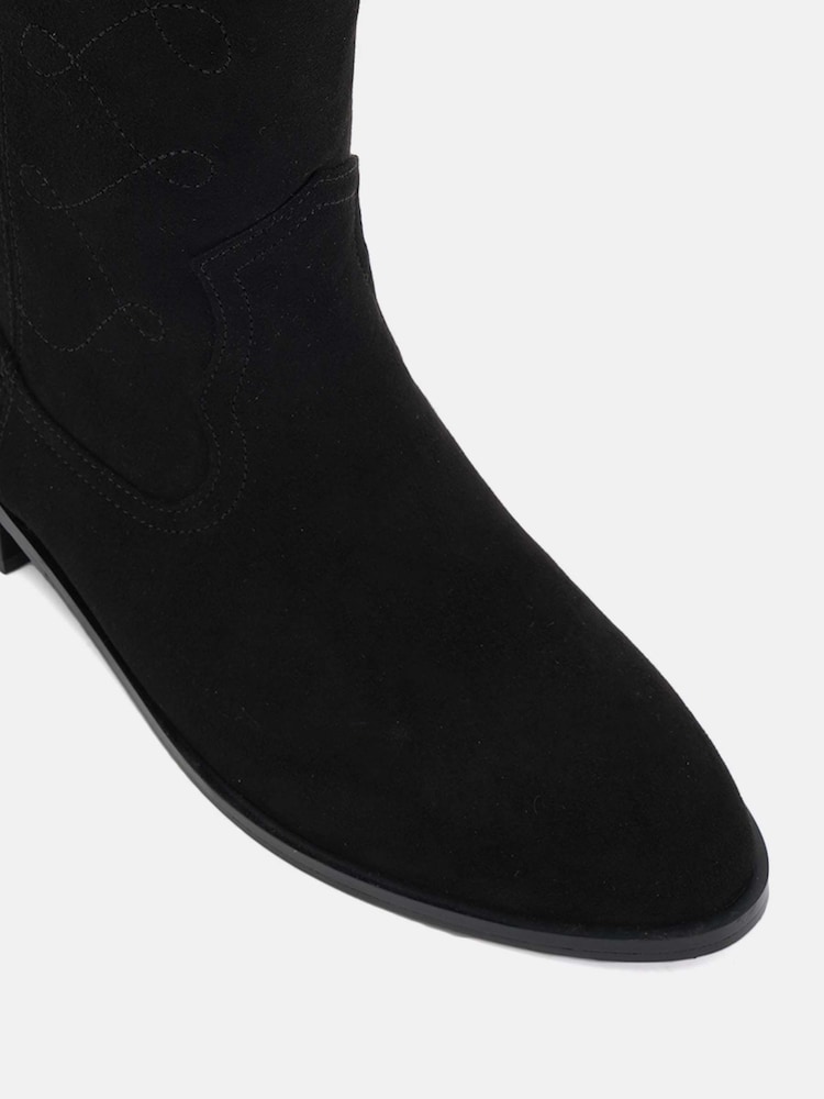 Novo Black Gwenda Flat Western Boots - Image 6 of 6