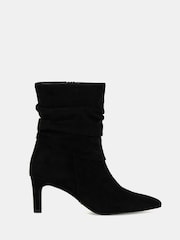 Novo Black Georgia Ruched Mid Heel Point Boots - Image 2 of 6