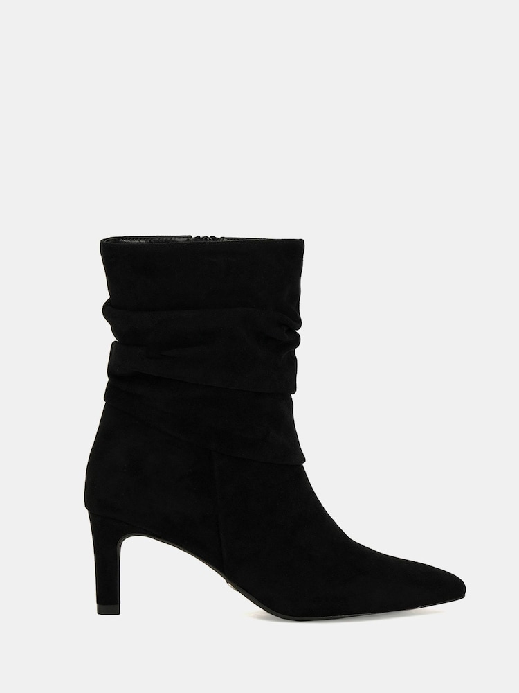 Novo Black Georgia Ruched Mid Heel Point Boots - Image 2 of 6