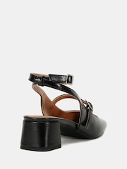Novo Black Standard Fit Hazel Low Block Heel Ankle Strap Mary Jane Shoes - Image 3 of 6