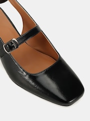 Novo Black Standard Fit Hazel Low Block Heel Ankle Strap Mary Jane Shoes - Image 5 of 6