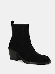 Novo Black Standard Fit Gala Square Toe Chelsea Ankle Boots - Image 3 of 6