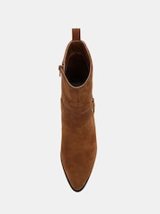Novo Brown Standard Fit Giselle Block Heel Harness Ankle Boots - Image 5 of 6