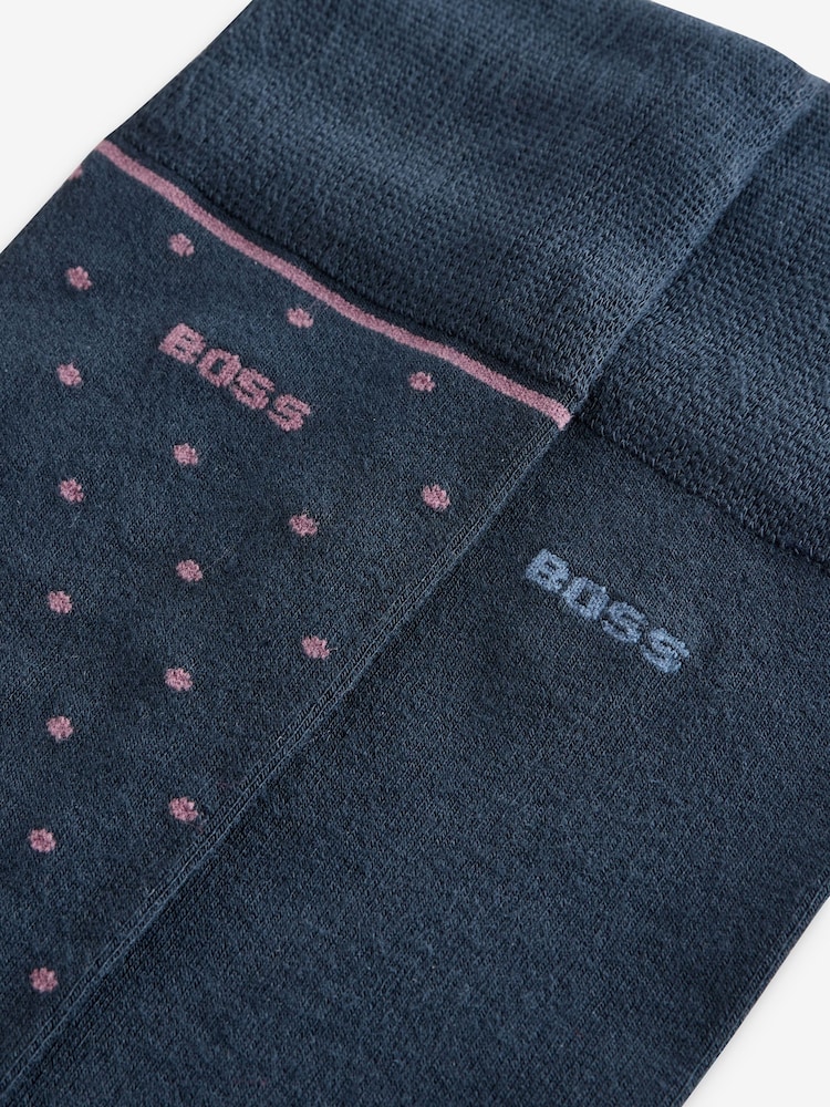 BOSS Blue Regular-Length Socks 2 Pack - Image 4 of 4