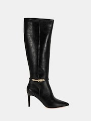 Novo Black Ginny Hardware Point Stiletto Knee Boots - Image 2 of 6