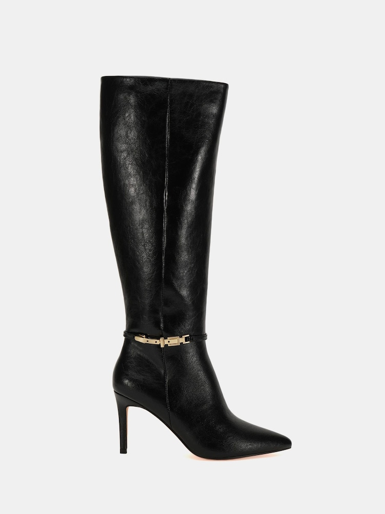 Novo Black Ginny Hardware Point Stiletto Knee Boots - Image 2 of 6