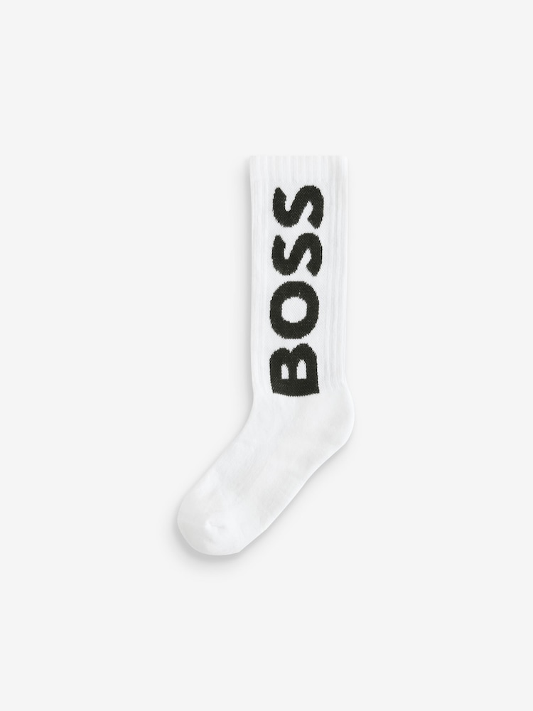 BOSS Multi Ribbed Cotton Socks 3 Pack - Image 2 of 4