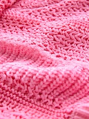 Neon-Pink - Button Up Knitted Stitch Cardigan - Image 7 of 7