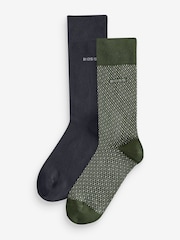 BOSS Patterned Regular Length 2 Pack Socks - Bild 1 von 5