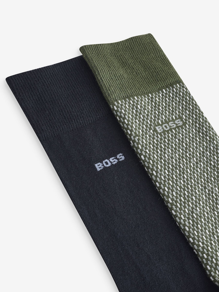 BOSS Patterned Regular Length 2 Pack Socks - Image 4 of 5