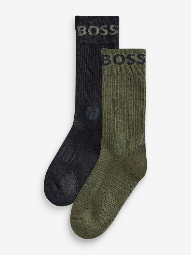 BOSS Green Short Logo Socks 2 Pack - Image 1 of 4