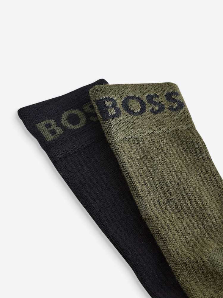 BOSS Green Short Logo Socks 2 Pack - Image 4 of 4
