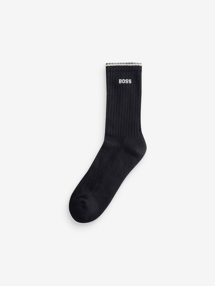 BOSS Cotton Blend Short Socks 3 Pack - Image 2 of 5