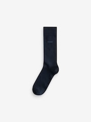Синий - BOSS Regular Length Cotton Blend 2 Pack Socks - Изображение 3 из 3