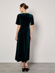 Apricot Green Wrap Angel Sleeve Split Maxi Dress - Image 5 of 5