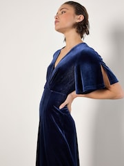 Apricot Blue Wrap Angel Sleeve Split Maxi Dress - Image 3 of 4
