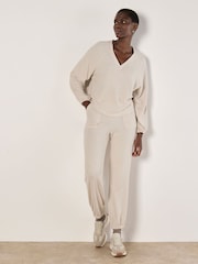 Apricot Natural Patch Pocket Textured Joggers - Image 2 of 4