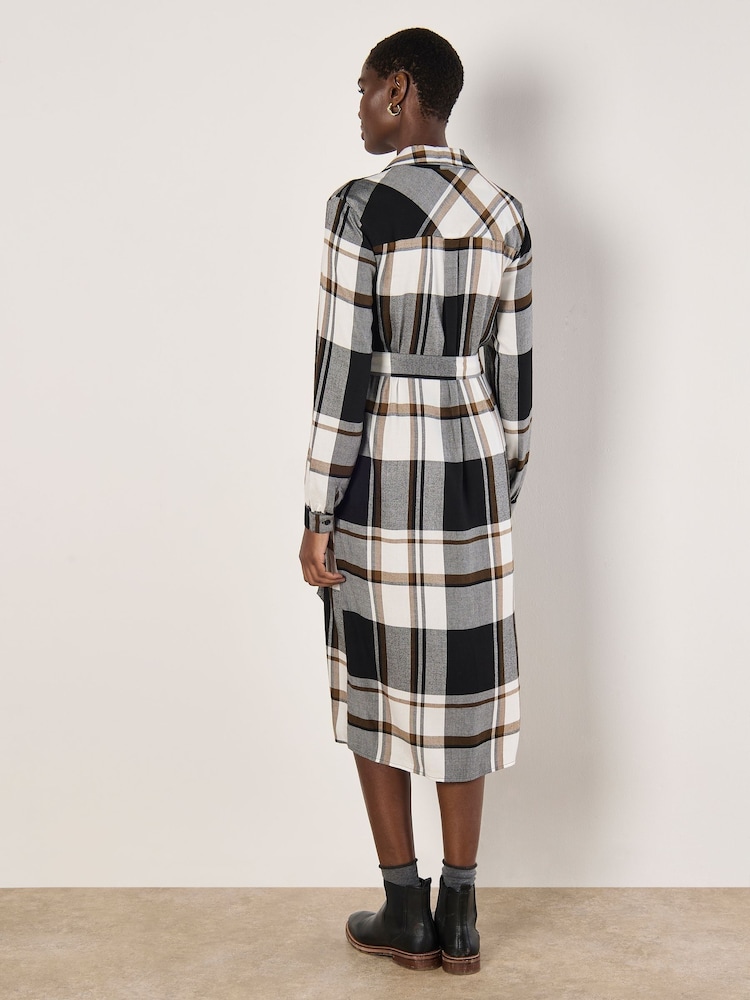 Apricot White Large Scale Check Midi Dress - Image 4 of 4