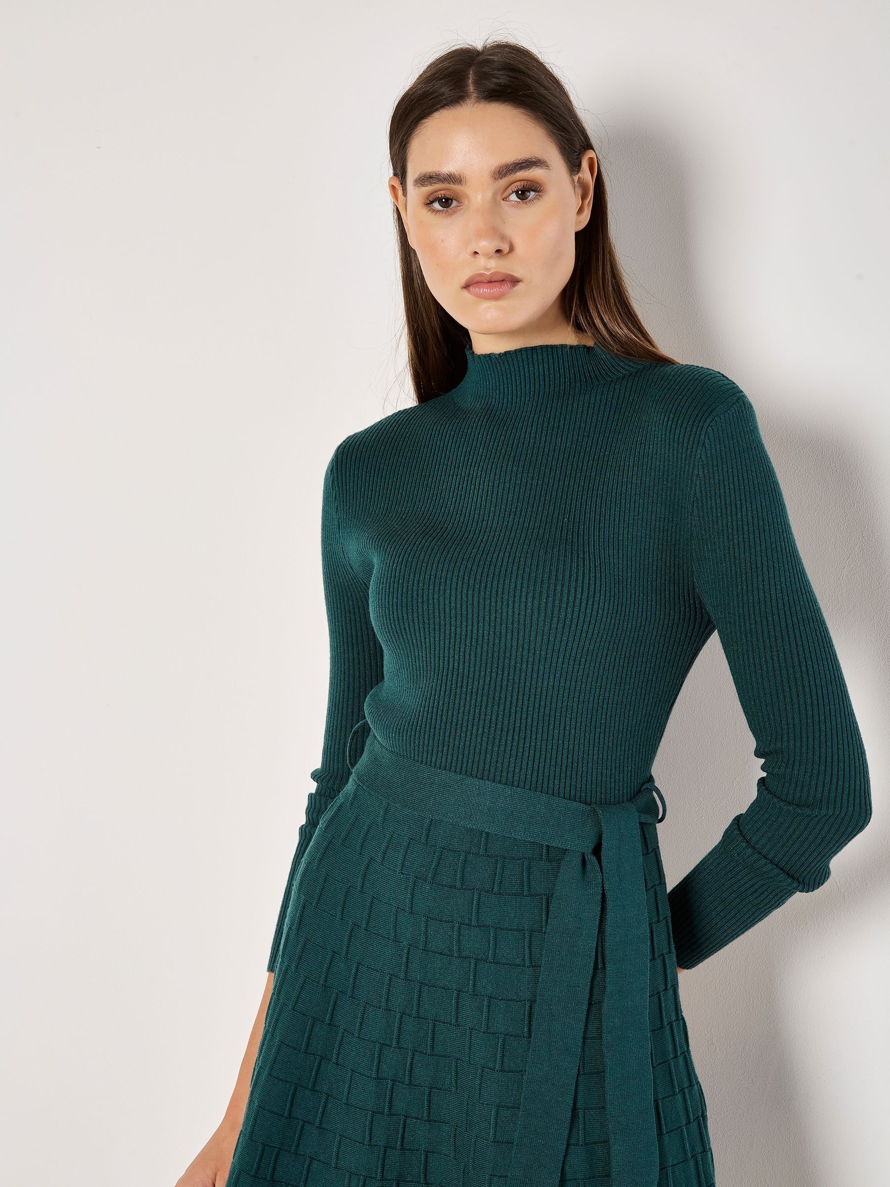 Mock neck knit dress new arrivals