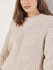 Apricot Natural Chunky Cable Knit Jumper - Image 3 of 4