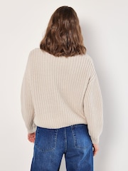 Apricot Natural Chunky Cable Knit Jumper - Image 4 of 4