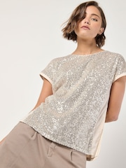 Apricot Sequin Line Top - Afbeelding 3 van 4