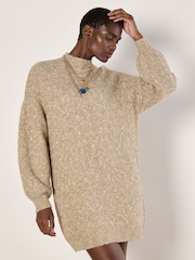 Apricot Natural Two Tone Knit Jumper Dress - Image 3 of 5