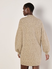 Apricot Natural Two Tone Knit Jumper Dress - Image 5 of 5