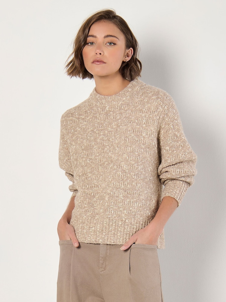 Apricot Natural Two Tone Knit Jumper - Image 1 of 4