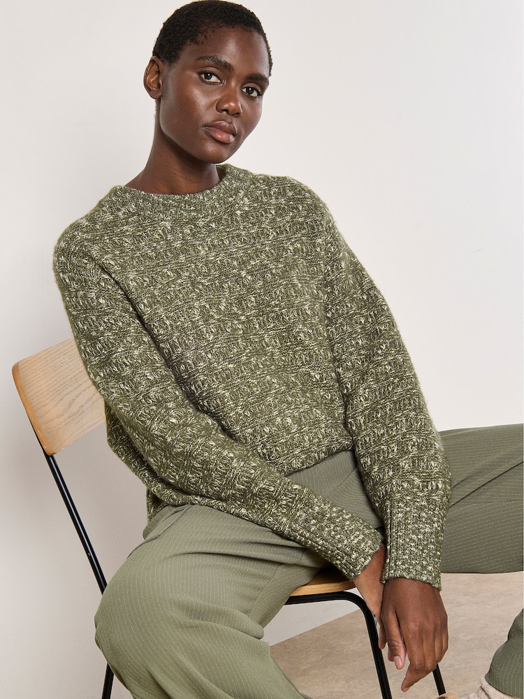 Apricot Green Two Tone Knit Jumper - Image 1 of 4